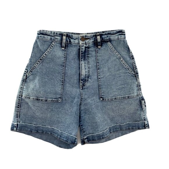 Frayed Women’s High Rise A-Line‎ Denim Shorts Size 28 - Picture 1 of 8
